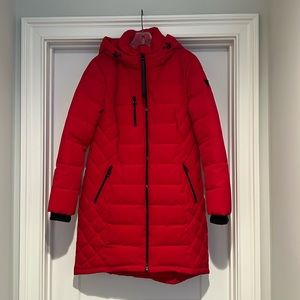 Guess Woman’s Red Long Winter Coat